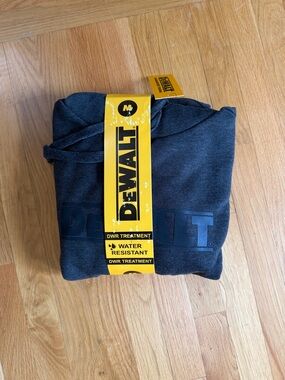 DEWALT Gray Hoodie Sweatshirt Heavy Weight, Size Medium